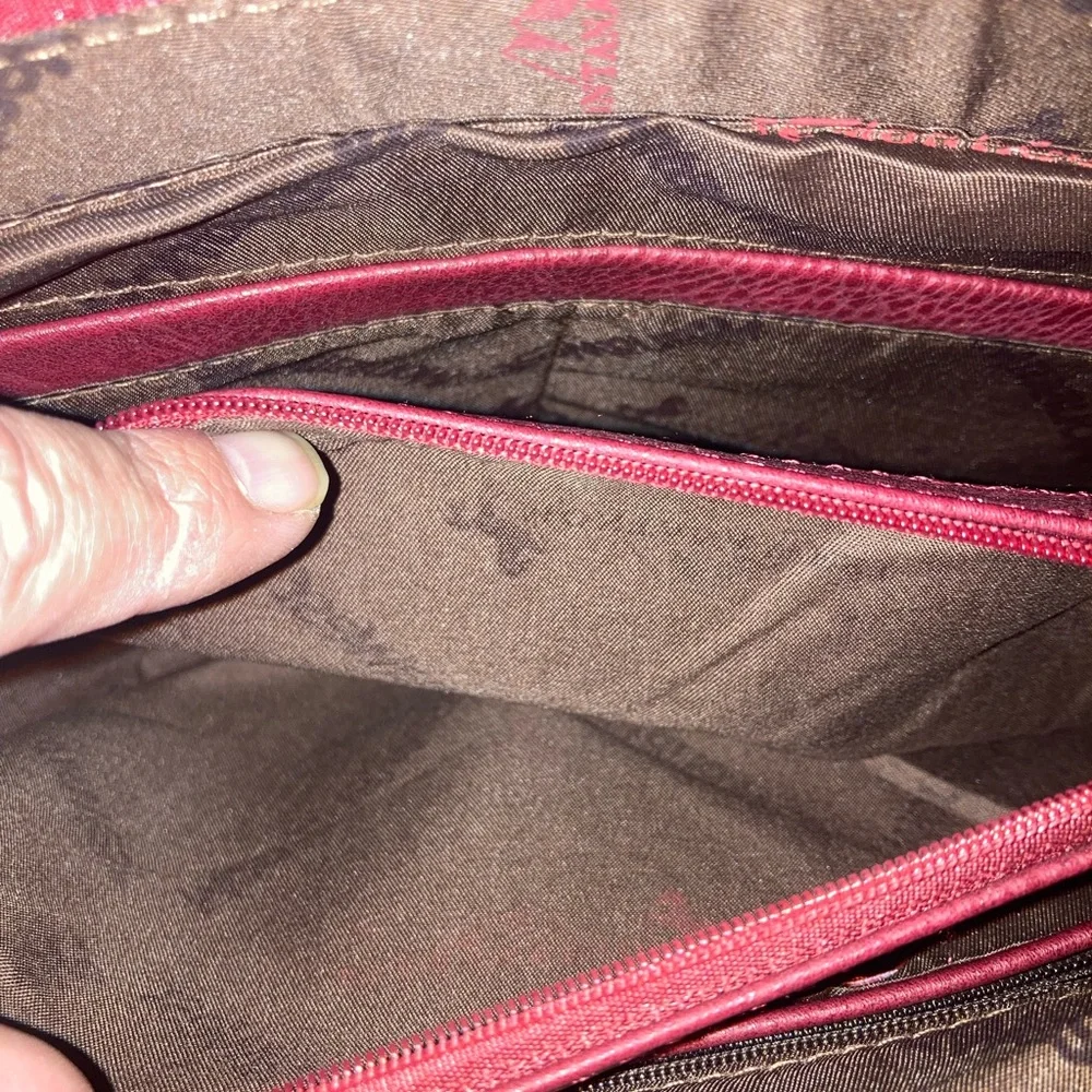 Montana West Quilted Burgundy Shoulder Bag - Picture 7 of 12